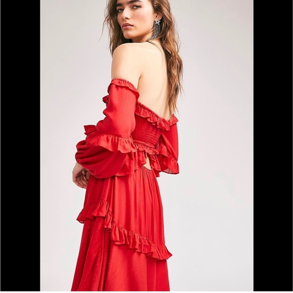 Spell And The Gypsy Collective Clementine Mermaid Off The Shoulder Ruffle Dress - Picture 2 of 8